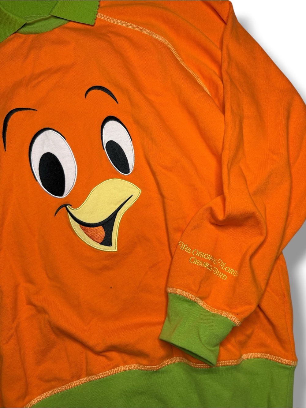 Disney Orange Bird Embroidered Long Sleeve Collar Shirt NWT Medium - Picture 3 of 5